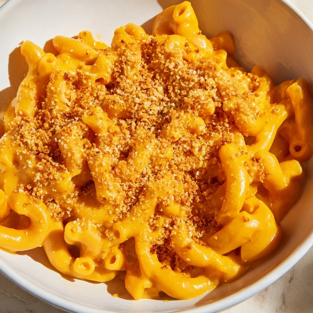 Glossy orange sauce coats elbow pasta in this comforting Vegan Butternut Squash Mac and Cheese.