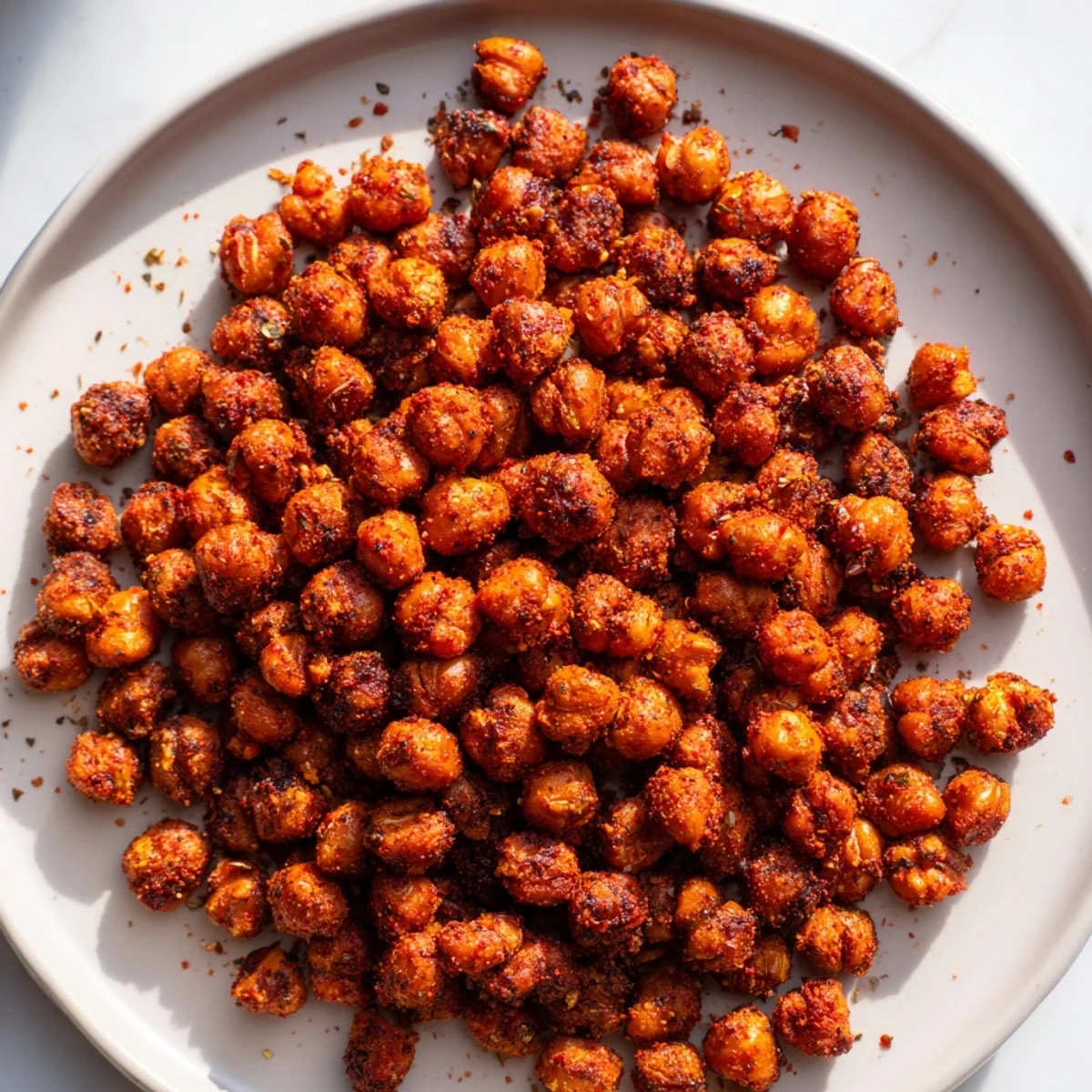 Vegans and snack lovers can enjoy these spicy, crispy chickpeas as a hearty, gluten-free bite.