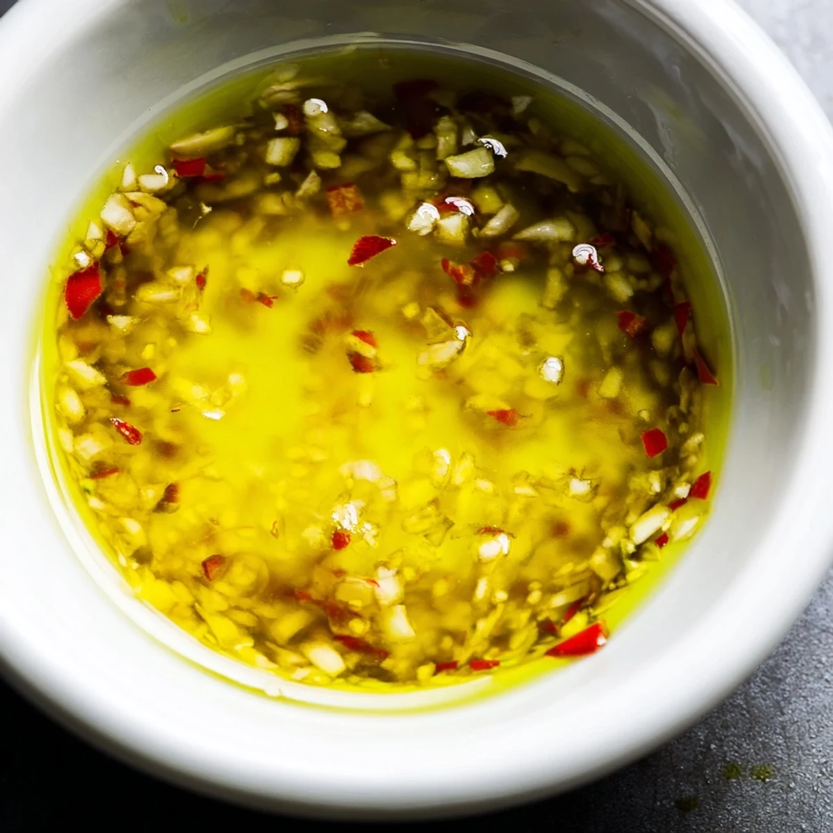 Freshly whisked Best Asian Coleslaw Dressing glistens with sesame oil and ginger.
