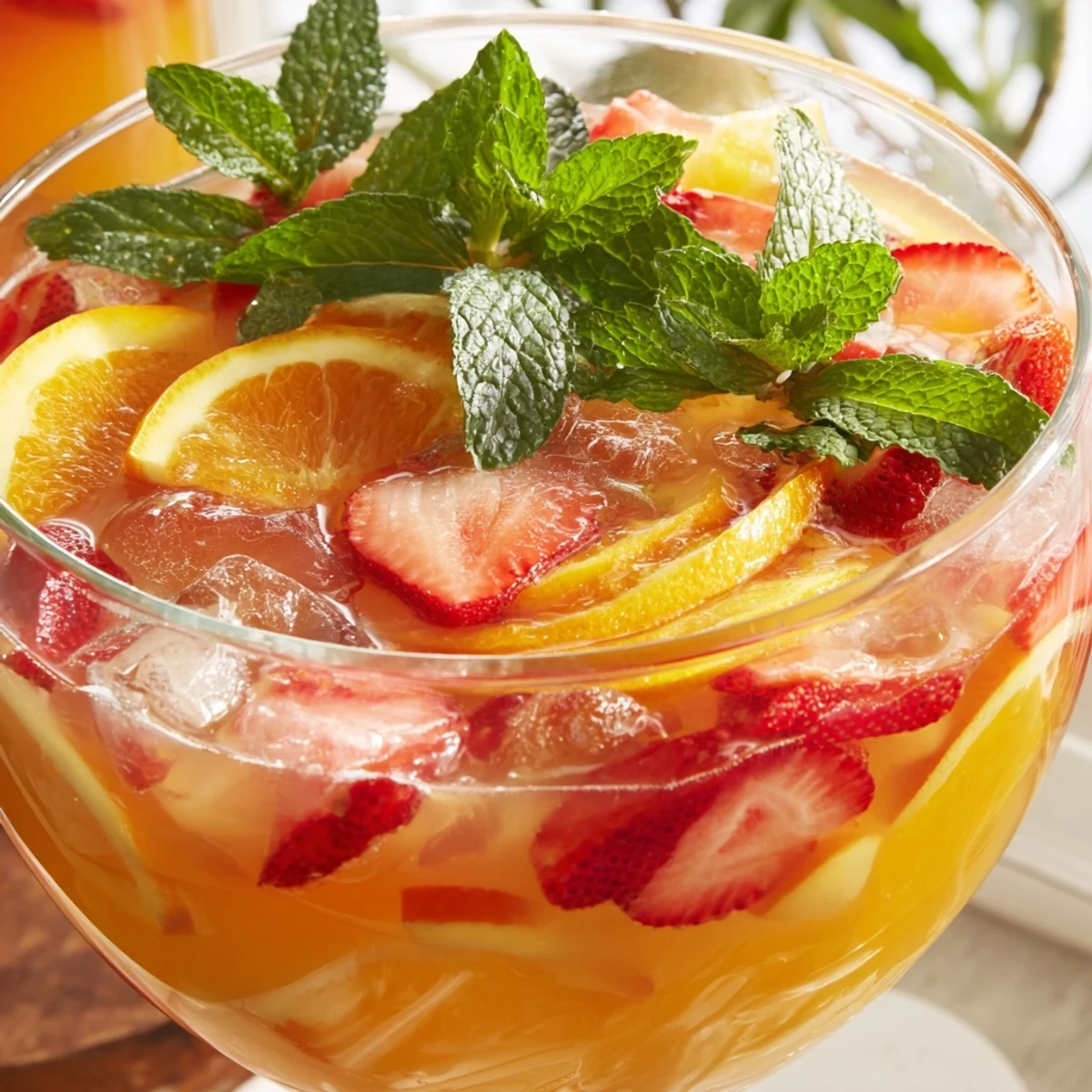 Refreshing Easter Punch combining pineapple and cranberry juices with colorful citrus garnishes for spring celebrations