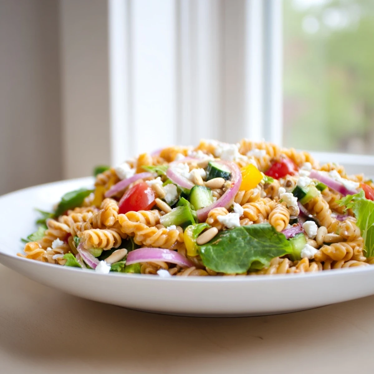 Summer Pasta With Baby Greens
