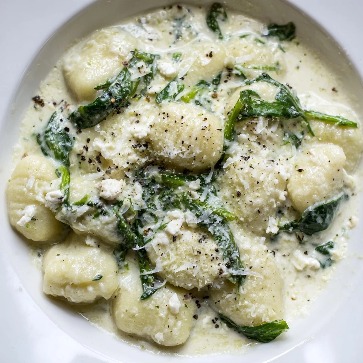 Creamy Gnocchi With Spinach And Feta