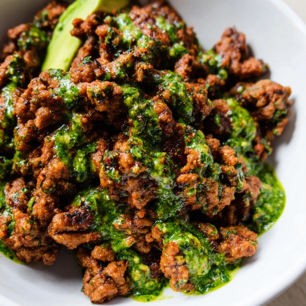 Chimichurri Ground Beef Bowls
