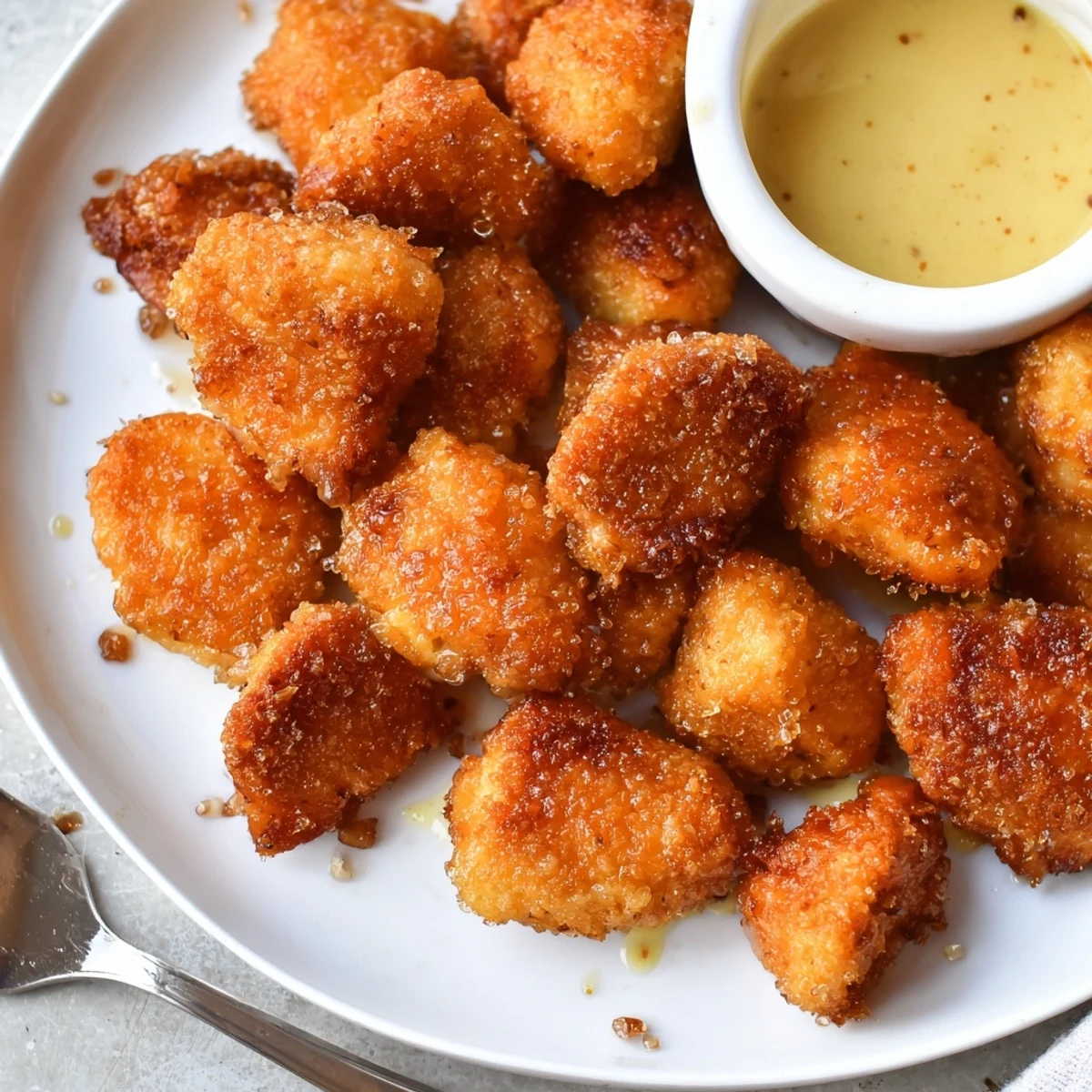 Buttermilk-marinated Chicken Bites showing crunchy golden crust and tender interior