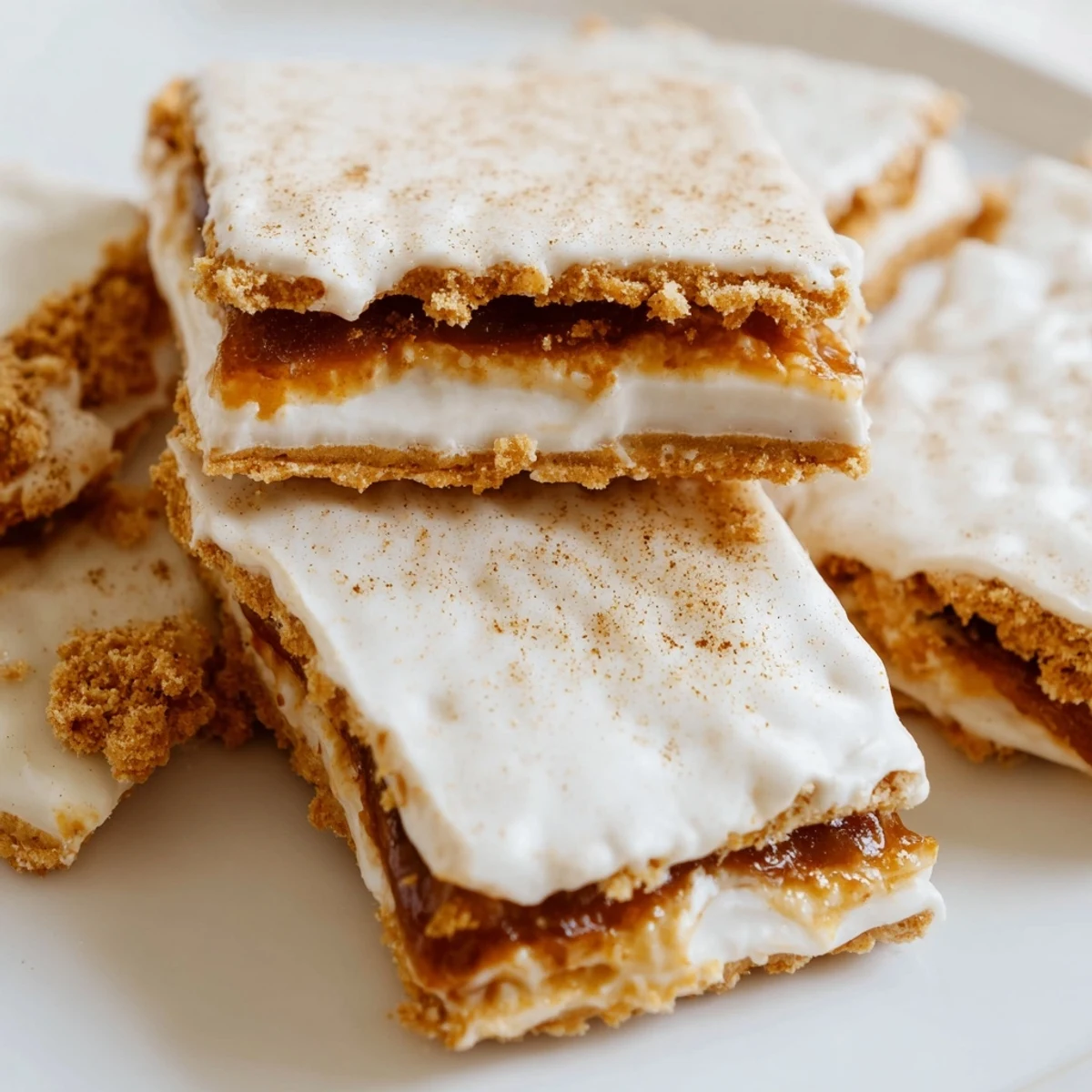 Crispy churro saltine white toffee pieces drizzled with creamy white chocolate coating