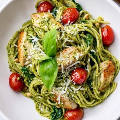 Light Pesto Pasta With Chicken